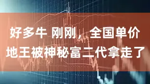 好多牛 刚刚，全国单价地王被神秘富二代拿走了